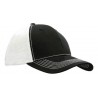 Czapka z daszkiem w kolorze czarnym z białymi elementami