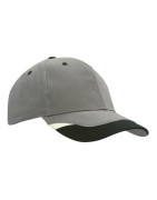 Czapka z daszkiem w kolorze grafitowym z czarnymi elementami - mod. 4125