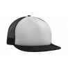 Truckers z płaskim daszkiem w kolorze białym z czarnymi elementami  - 3806