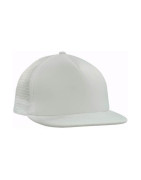 Truckers z płaskim daszkiem w kolorze białym - 3806