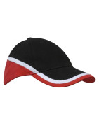 Czapka 4026 w kolorze czarnym z czerwonymi elementami