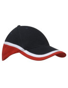 Czapka 4026 w kolorze granatowym z czerwonymi elementami