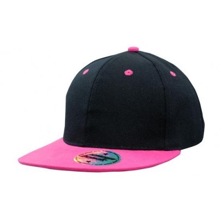 Dziecięcy Snap back pro z różowymi elementami