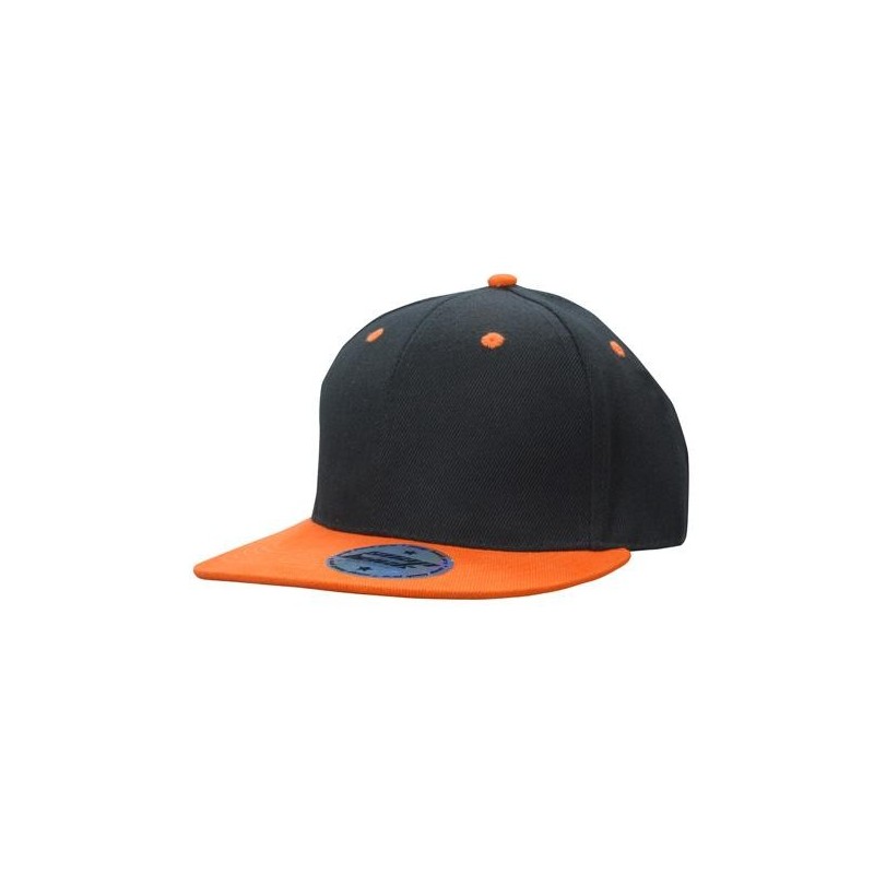Dziecięcy Snap back pro z pomarańczowymi elementami