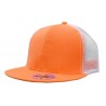 Truckers z płaskim daszkiem w kolorze pomarańczowym
