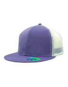 Truckers z płaskim daszkiem w kolorze fioletowym