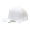 Truckers z płaskim daszkiem w kolorze białym