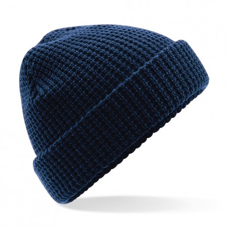 Classic Waffle Knit Beanie - B422 - French Navy