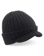 Czapka zimowa z daszkiem - B448 - Black