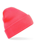 Czapka dzianinowa - B45 - Fluorescent Pink