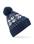 Czapka Fair Isle Snowstar - B456 - French Navy /White
