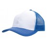 Czapka truckerka w kolorze białym z niebieskimi elementami