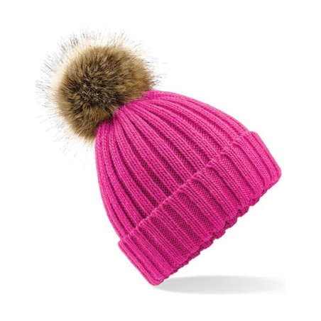 Fur Pom Pom Chunky Beanie Fur Pom Pom Chunky Beanie