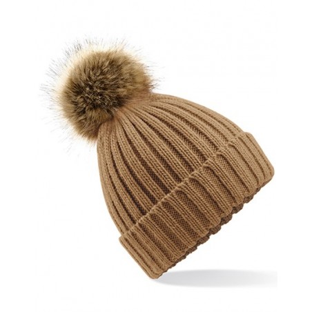 Fur Pom Pom Chunky Beanie Fur Pom Pom Chunky Beanie