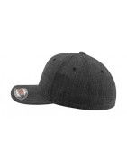 Czapka typu Full Cap model 6277FM - szara, czarny spód daszka