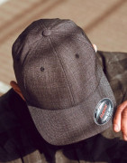 Czapka typu Full Cap model 6277FM - szara, czarny spód daszka